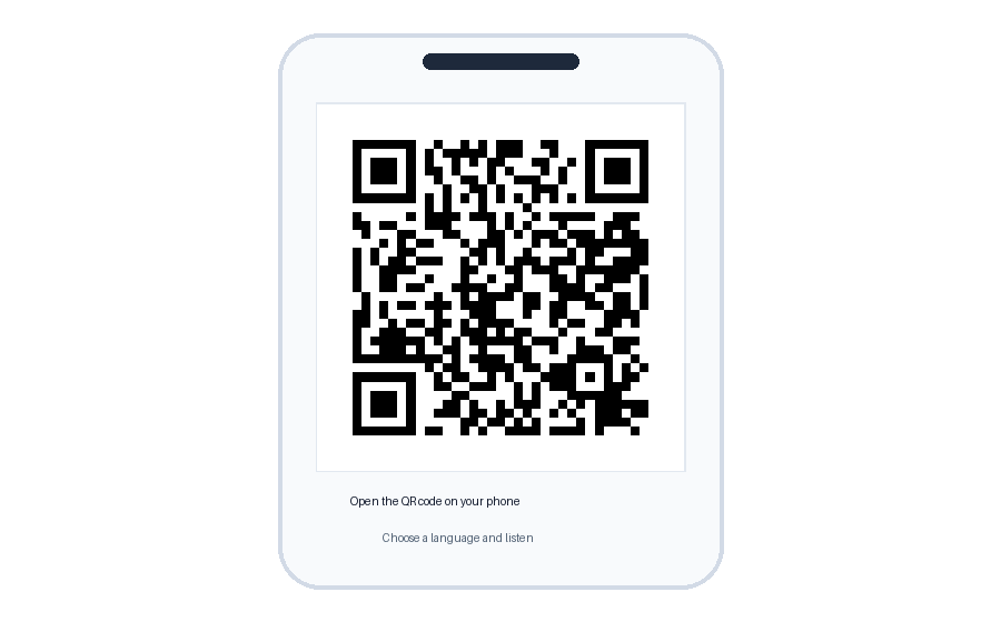 Acceso por QR a los subtítulos de Interpreter24 en un móvil